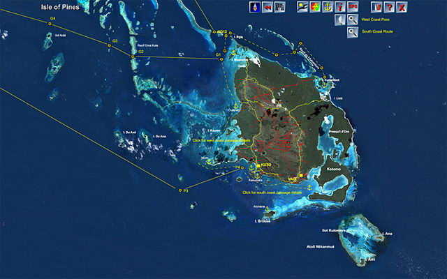 Isle of Pines New Caledonia from space