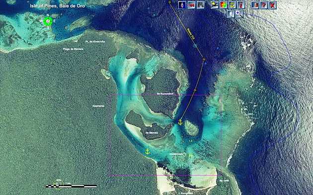 detail nautical chart new caledonia oro isle of pines