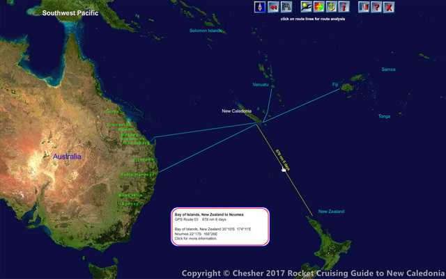 passages to New Caledonia